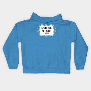 Writing a Poem - Vintage Typography Kids Hoodie